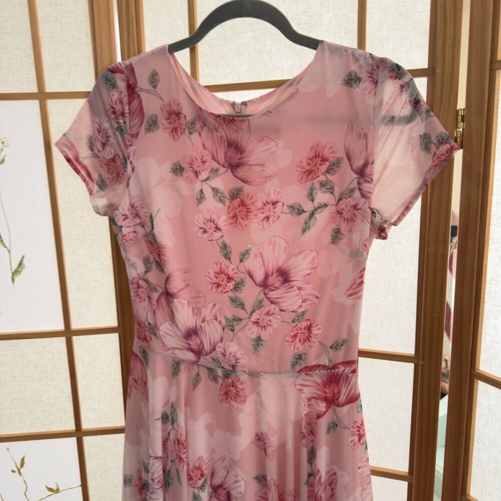 BHLDN Yumi Kim Cherish Maxi Dress S Pink Floral Cottagecore Garden - Picture 5 of 9